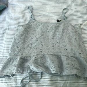 NEVER WORN Eyelet Peplum Camisole